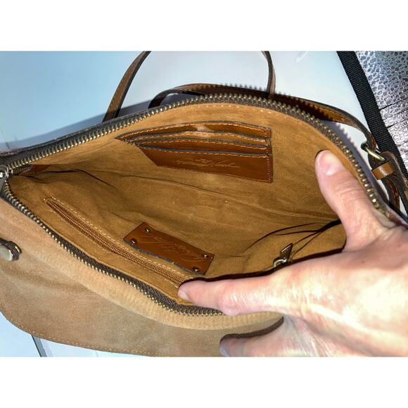 PATRICIA NASH LEATHER MULTI COLOR FLORAL WRITLET CROSSBODY BAG - Picture 9 of 16